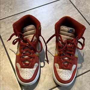 Nike Orange High-Top Dunks Sneakers